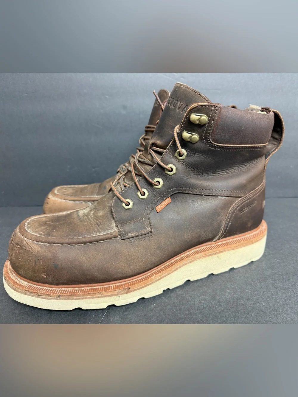 Tecovas Mens 10.5 EE LongHaul Waterproof Moc Composite Toe Boots Espresso $250